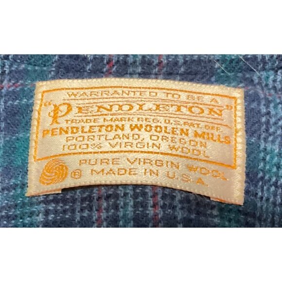 Vtg Pendleton Plaid Skirt Suit 9/10 100% Virgin Wool Blue USA Made Womens - Picture 4 of 6